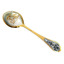 Серебряная ложка десертная Знак зодиака Козерог с золочением 40010377К04